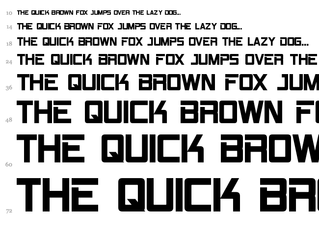 RPM font waterfall